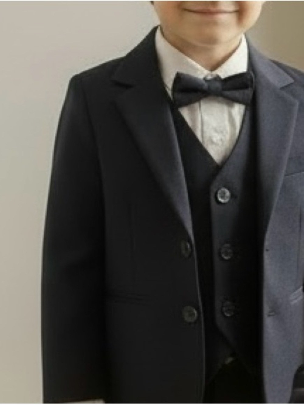 Boys JC Couture Dark Navy Formal 3-Piece Suit Set with Vest - 6y